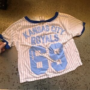 Ocean & 5th VS PINK Kansas City Royals Kids Striped Shirt - Blue and White